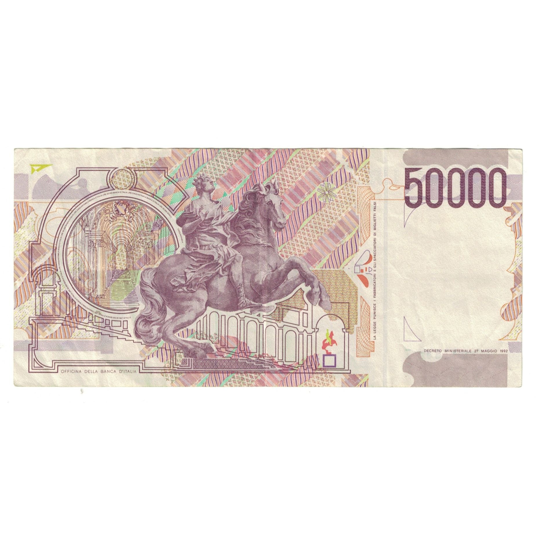 Banknote, Italy, 50,000 Lire, 1992, 1992-05-27, KM:116c, EF(40-45)