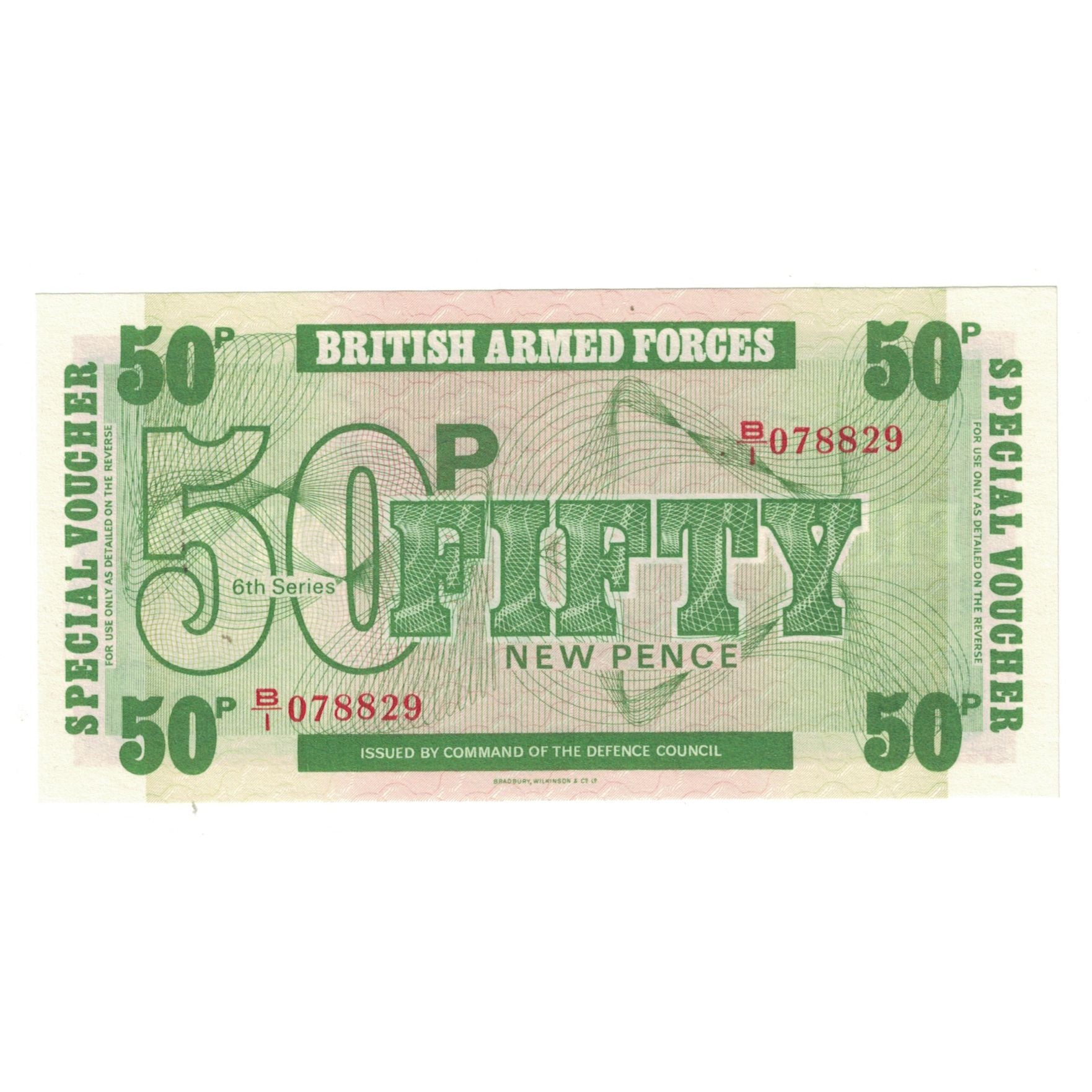 Biljet, Groot Bretagne, 50 New Pence, KM:M46a, NIEUW