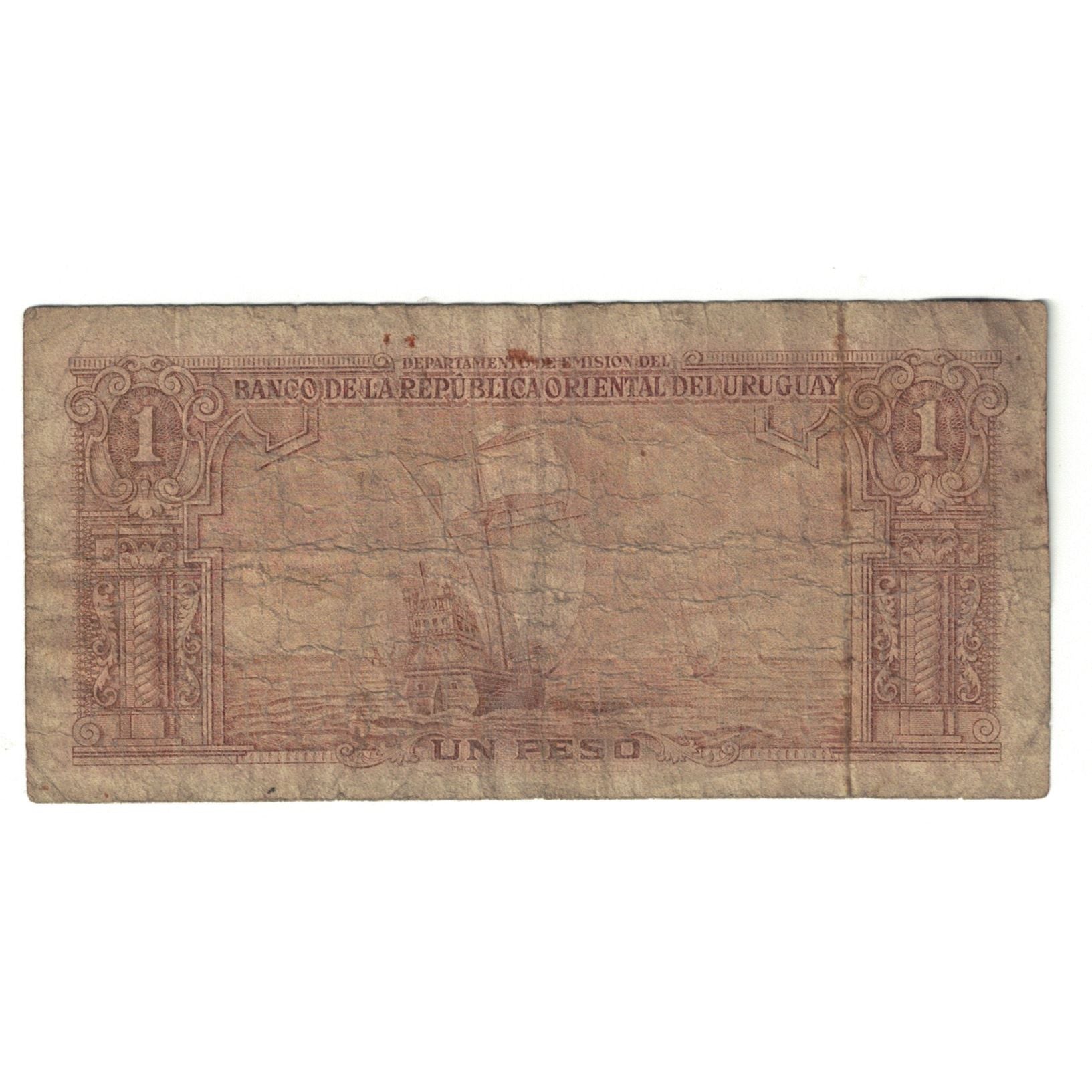 Banknote, Uruguay, 1 Peso, 1939, KM:35b, F(12-15)