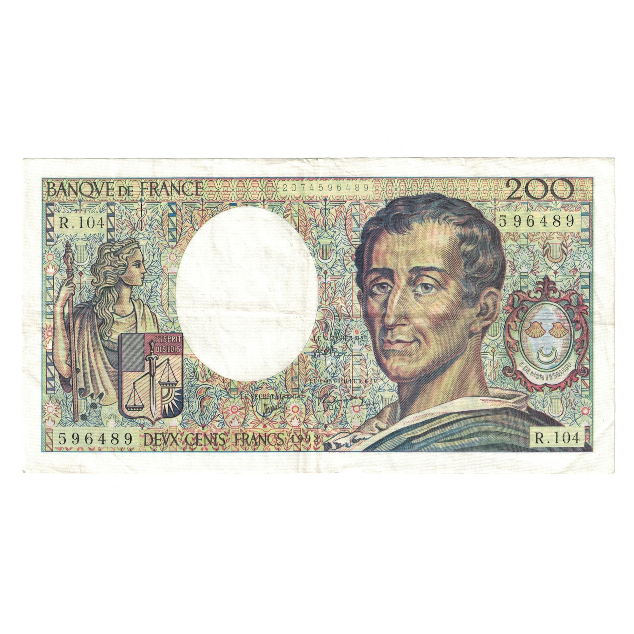 Francia, 200 Francs, Montesquieu, 1992, R.104596489, MBC, Fayette:70.12c