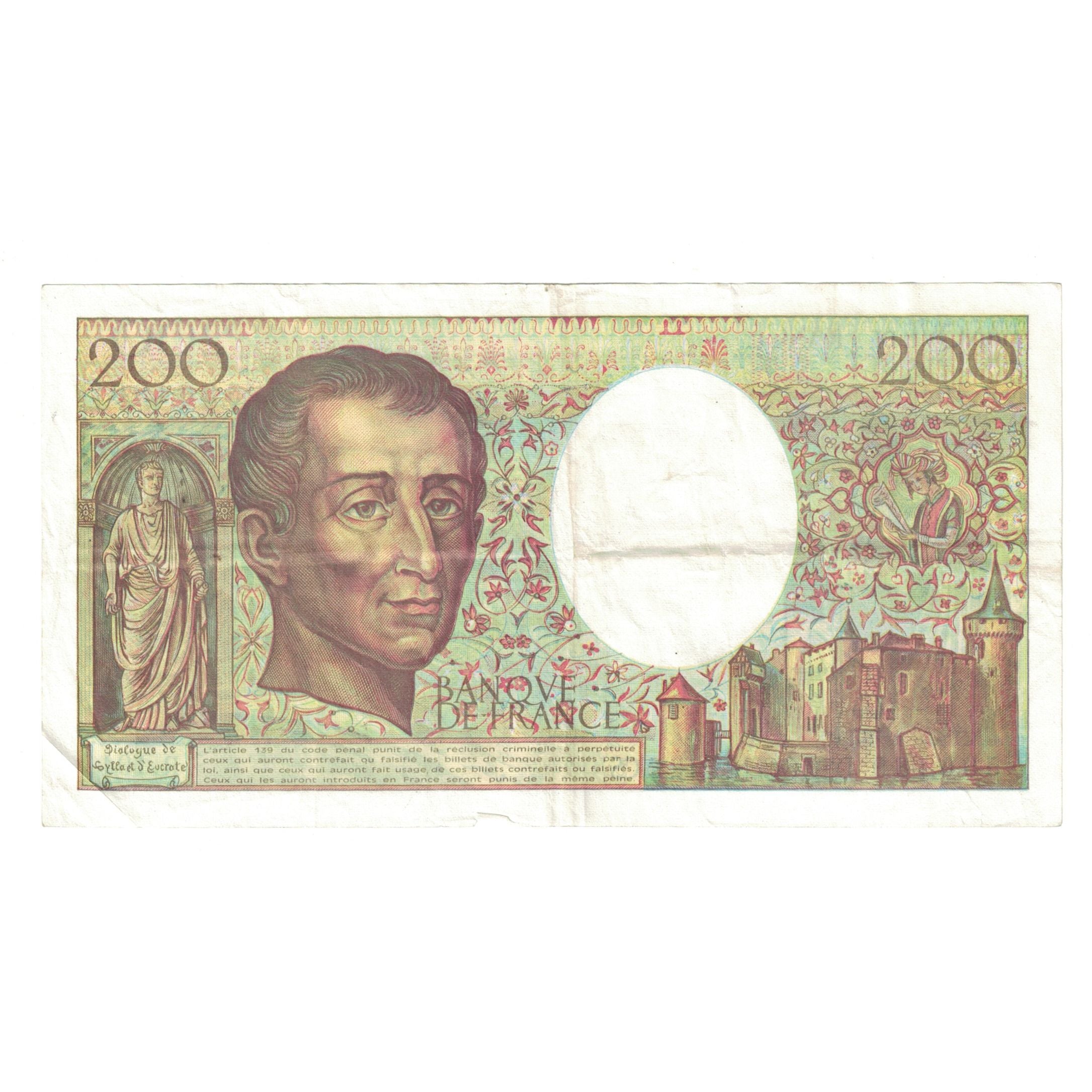 Francia, 200 Francs, Montesquieu, 1992, R.104596489, MBC, Fayette:70.12c