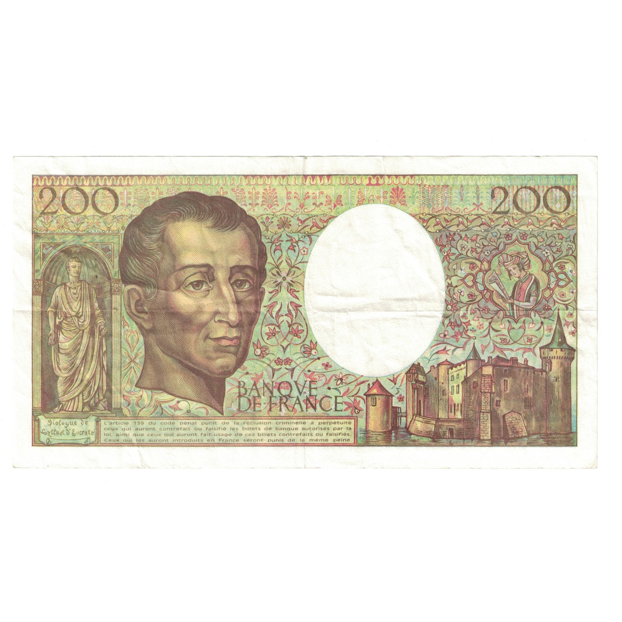 France, 200 Francs, Montesquieu, 1992, K.127811439, SUP, Fayette:70.12c, KM:155b