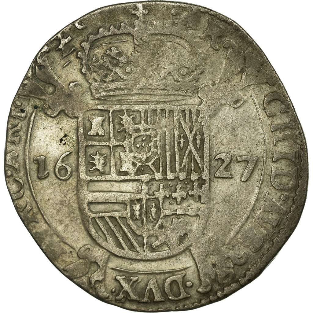 Monnaie, Pays-Bas espagnols, Artois, Escalin, 1627, Arras, TTB, Argent
