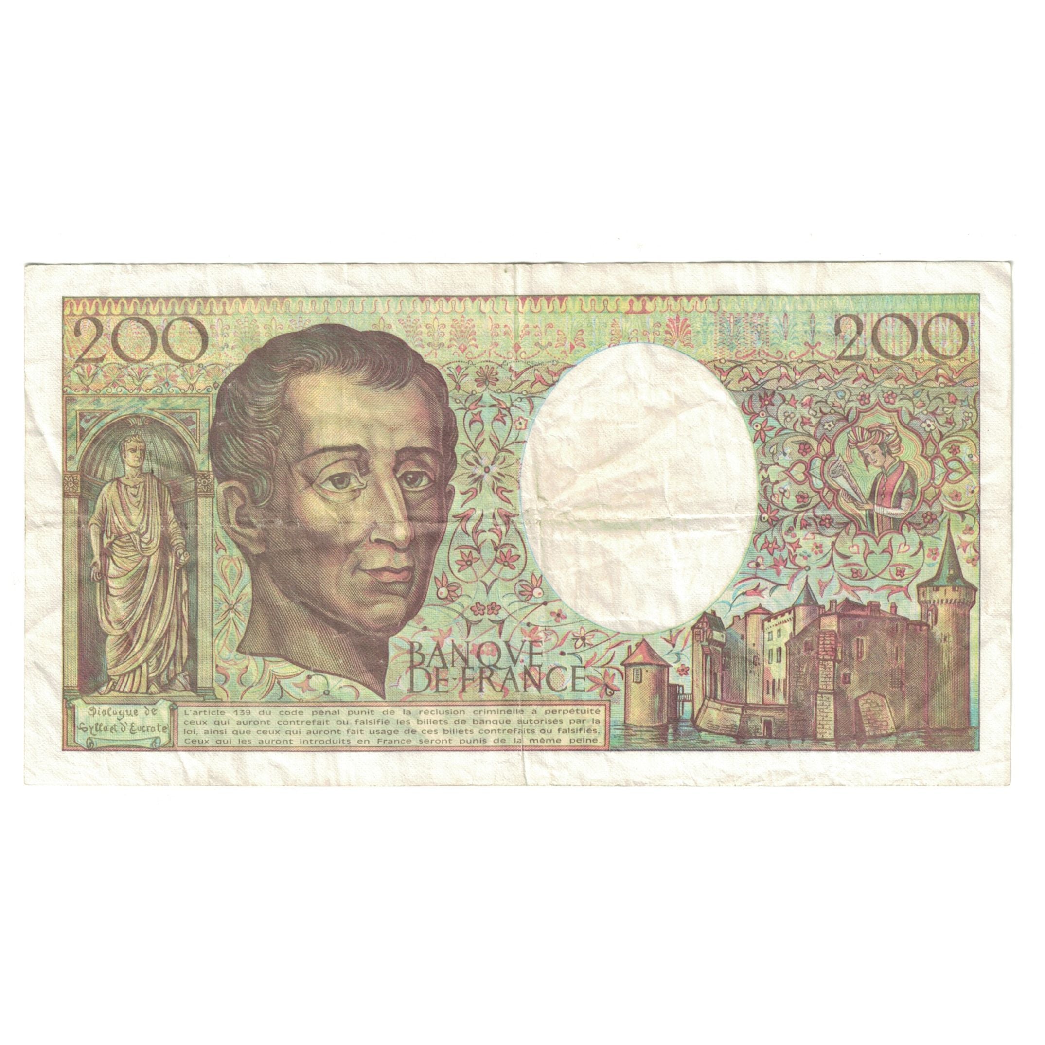 France, 200 Francs, Montesquieu, 1992, J.1018363344, TB, Fayette:70BIS01