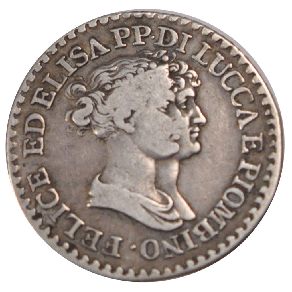 Moneta, STATI ITALIANI, LUCCA, Franco, 1806, MB+, Argento, KM:23