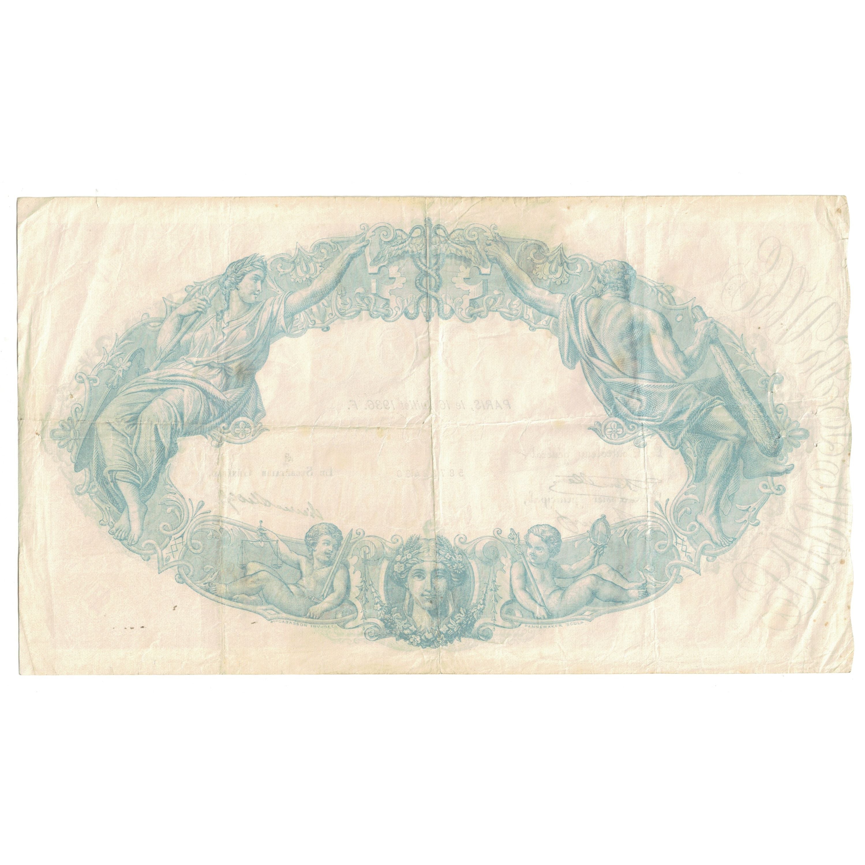 France, 500 Francs, Bleu et Rose, 1936, Y.2349 460, TTB, Fayette:30.37, KM:66m