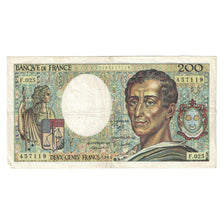 France, 200 Francs, Montesquieu, 1984, F.025 457119, VF(30-35), Fayette:70.4
