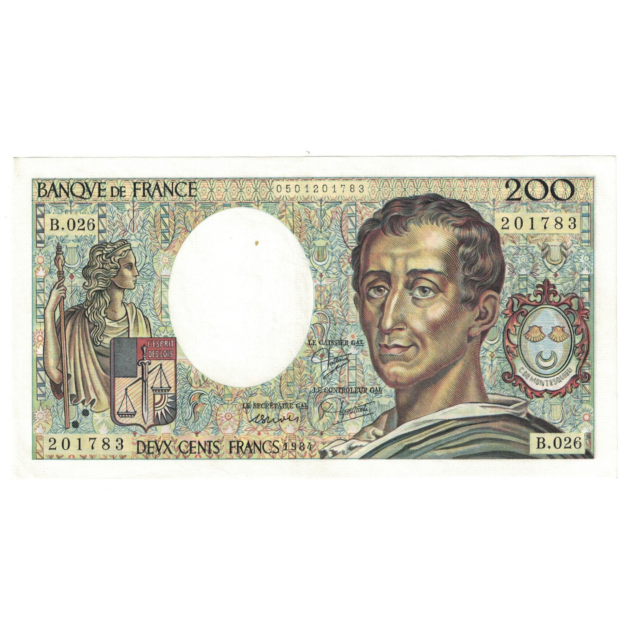 Francia, 200 Francs, Montesquieu, 1984, B.026 201783, SPL-, Fayette:70.4