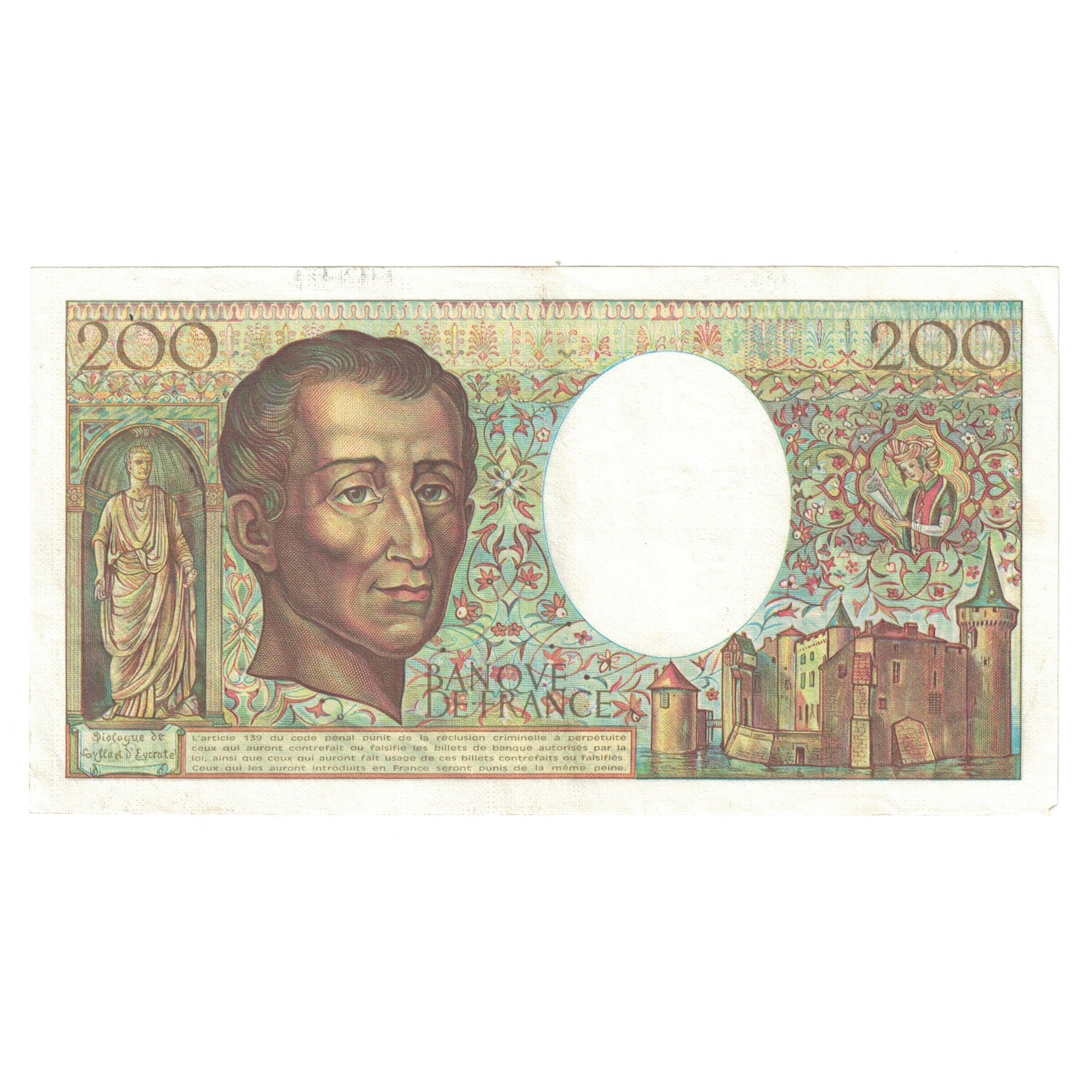 Francia, 200 Francs, Montesquieu, 1984, B.026 201793, BB, Fayette:70.4, KM:155a