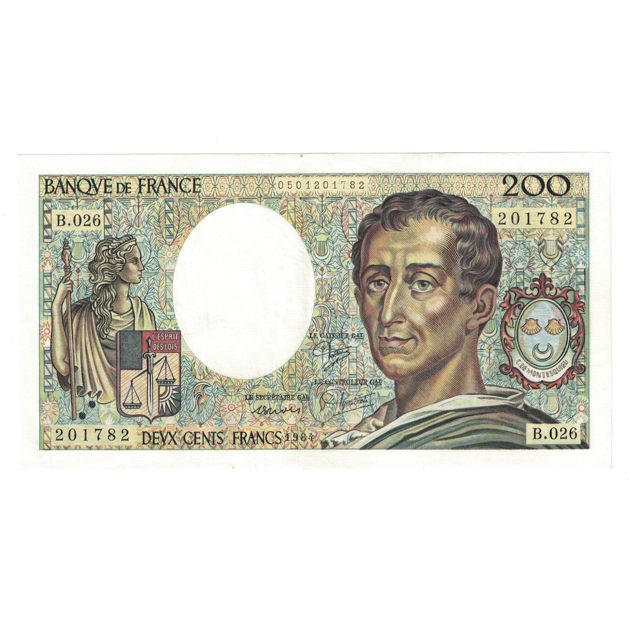 France, 200 Francs, Montesquieu, 1984, B.026 201782, SUP, Fayette:70.4, KM:155a