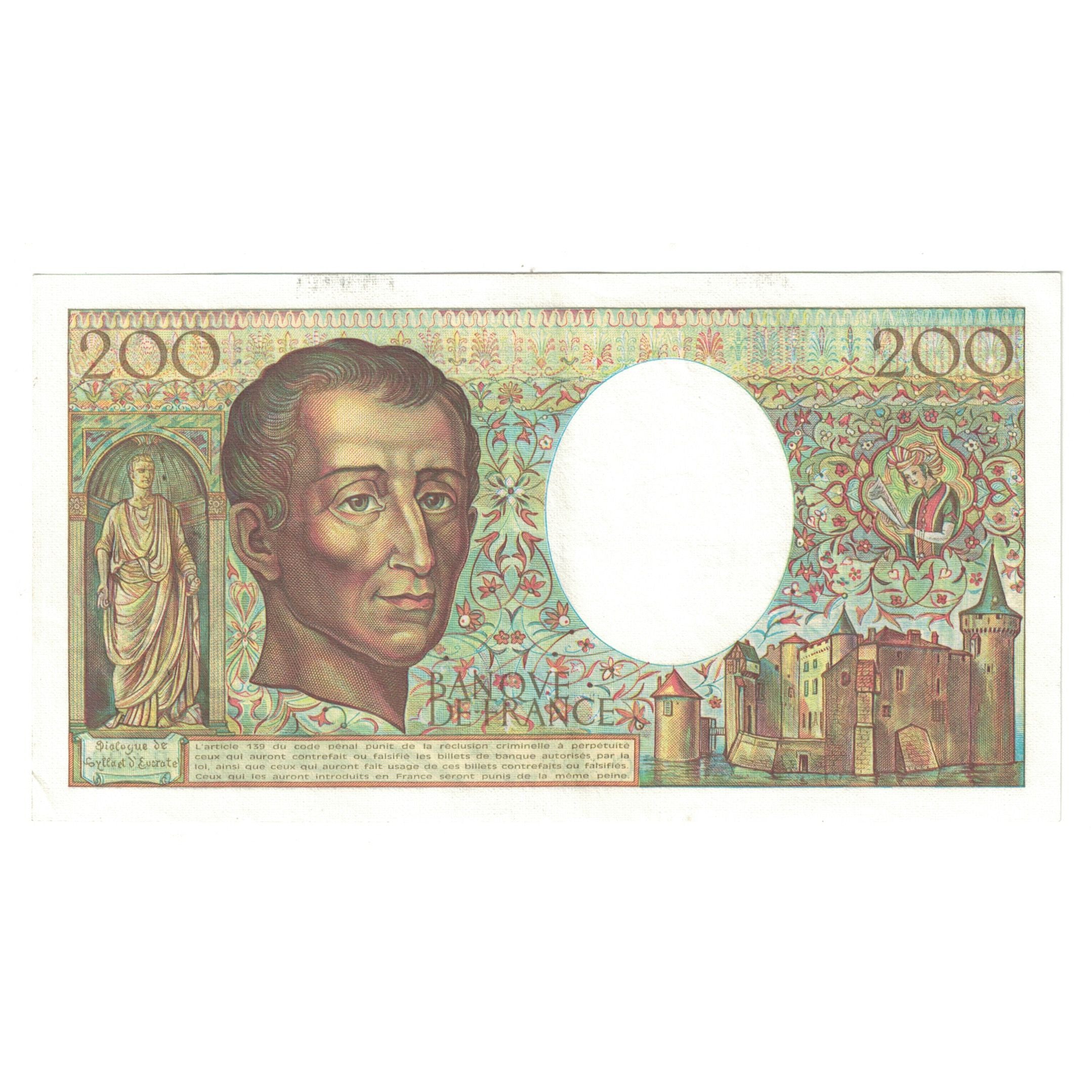 France, 200 Francs, Montesquieu, 1984, B.026 201782, SUP, Fayette:70.4, KM:155a