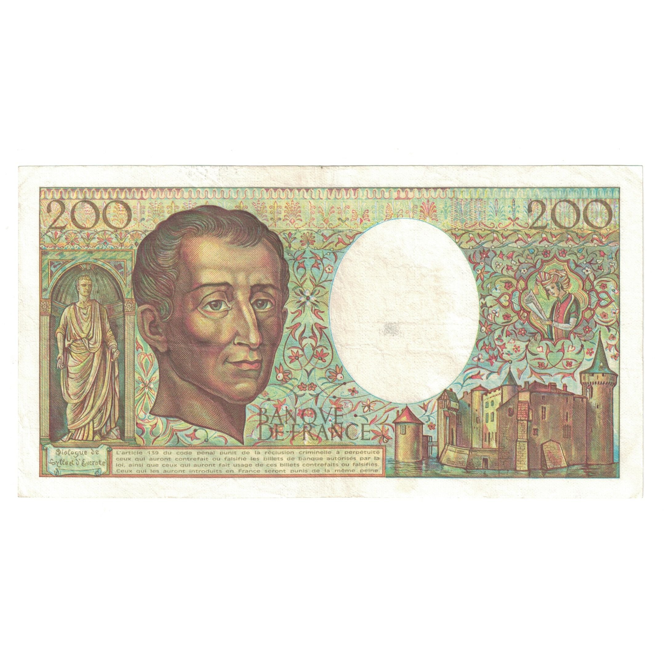 Francja, 200 Francs, Montesquieu, 1984, B.026 195595, EF(40-45), Fayette:70.4