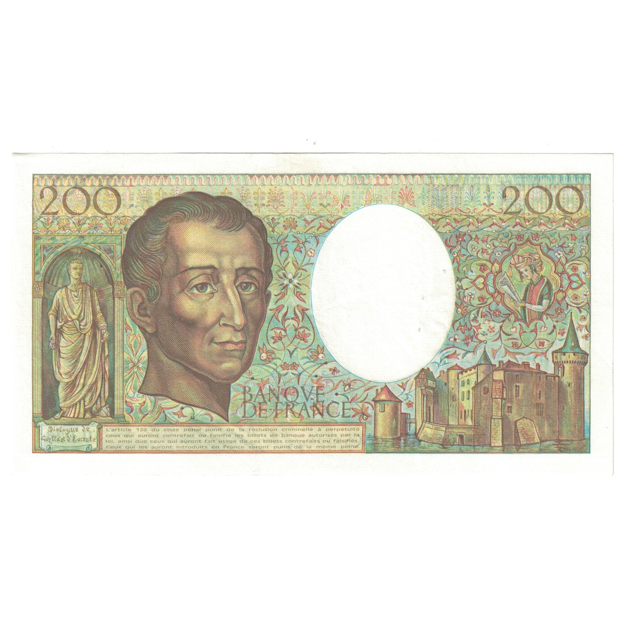 Frankreich, 200 Francs, Montesquieu, 1984, U.026 275876, VZ, Fayette:70.4