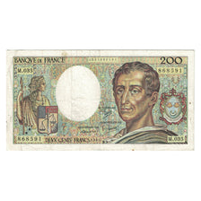 France, 200 Francs, Montesquieu, 1985, M.035 868591, VF(20-25), Fayette:70.5