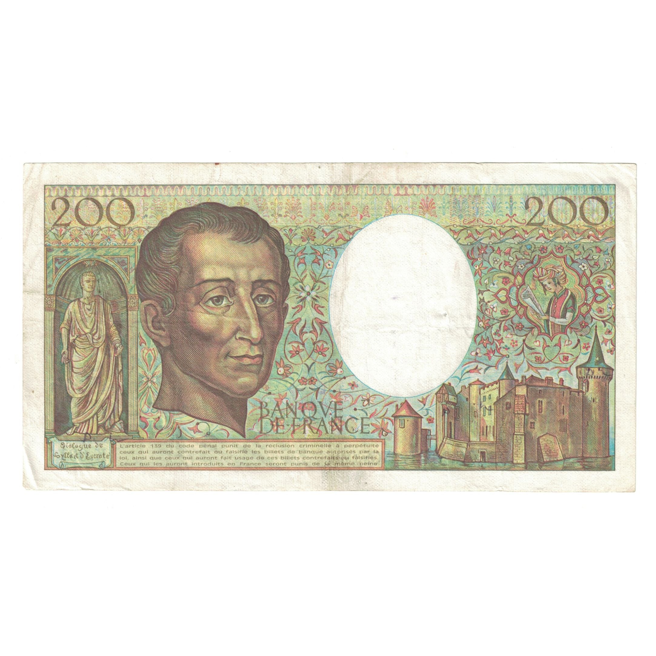 Francia, 200 Francs, Montesquieu, 1985, K.031 005045, BC+, Fayette:70.5, KM:155a