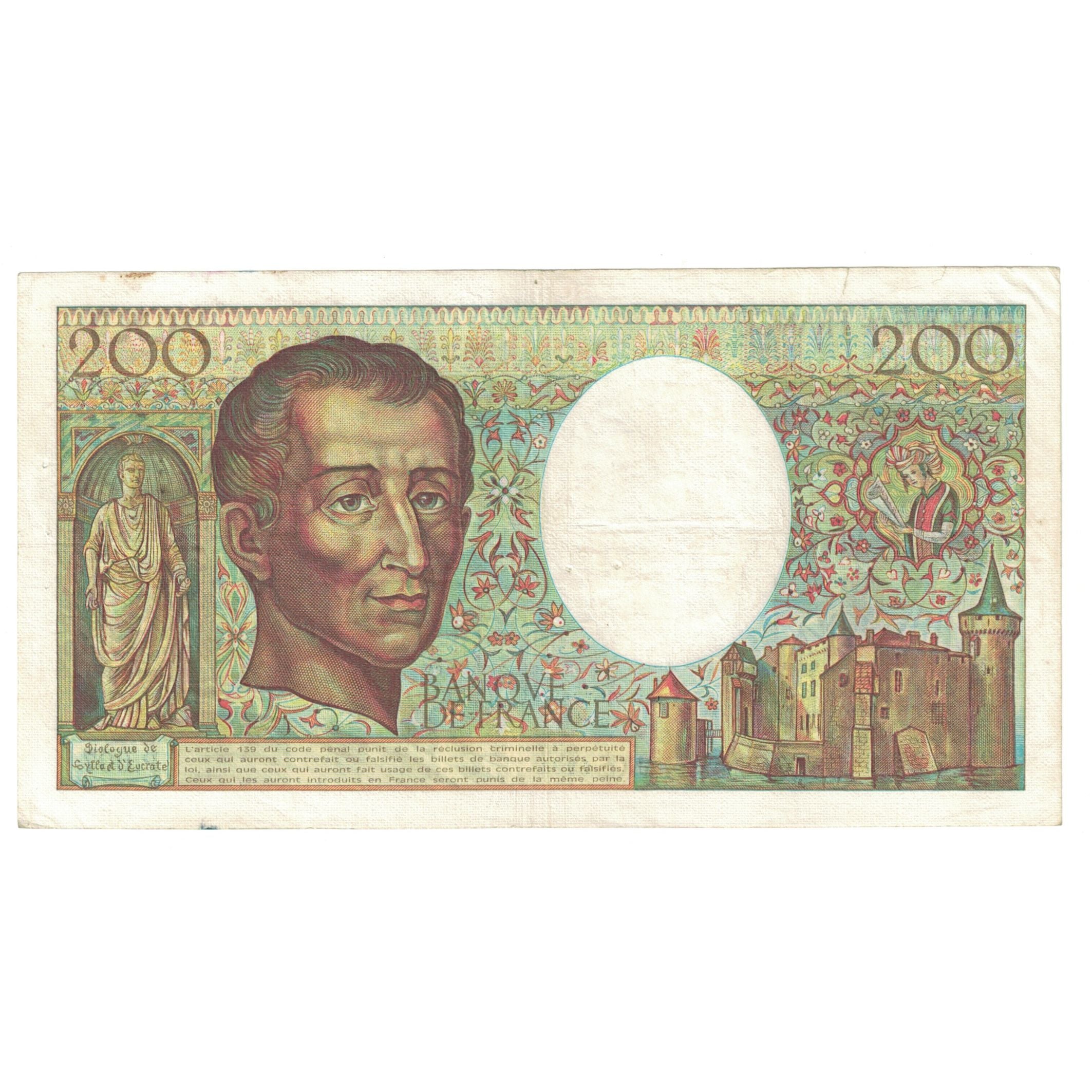 Frankrijk, 200 Francs, Montesquieu, 1981, P.007 242256, TB+, Fayette:70.1