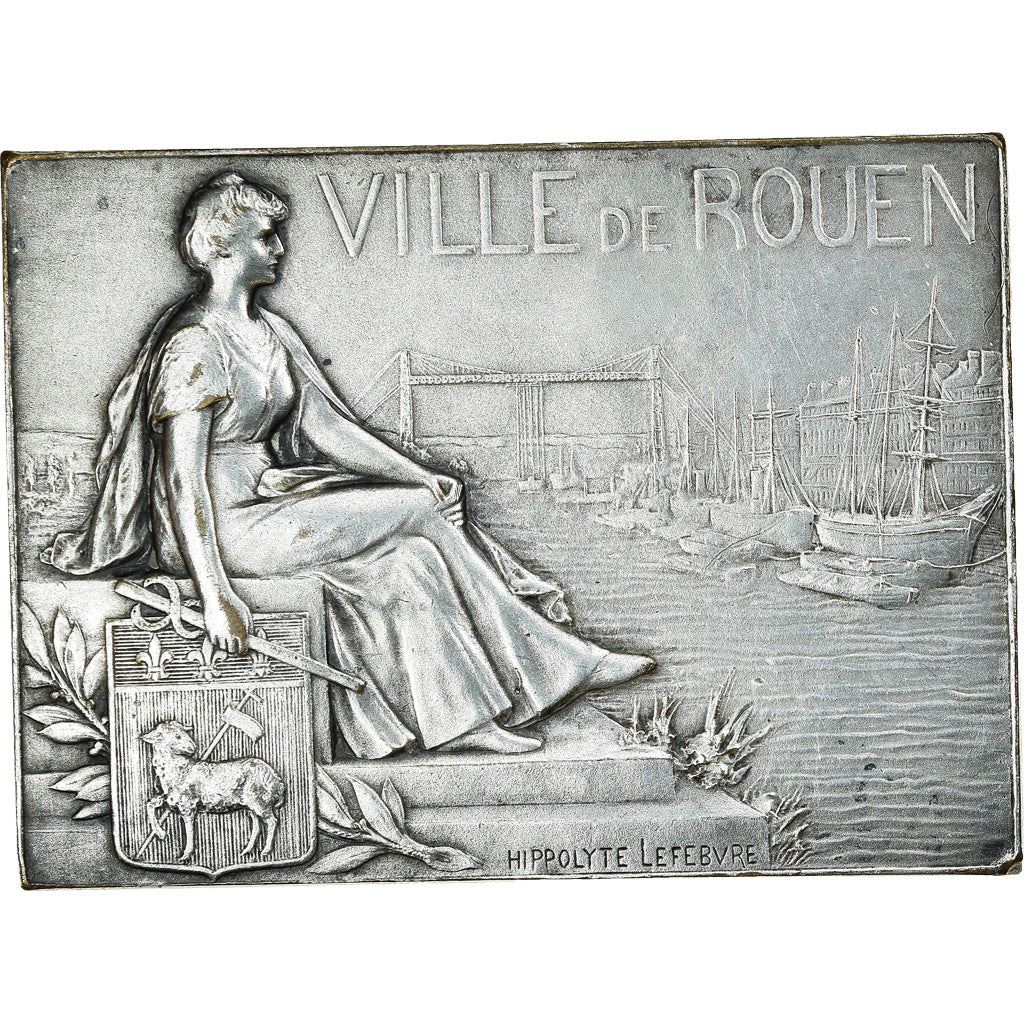 Francja, Medal, Ville de Rouen, Prix d'Honneur, 1942, Lefebvre, AU(55-58), Brąz