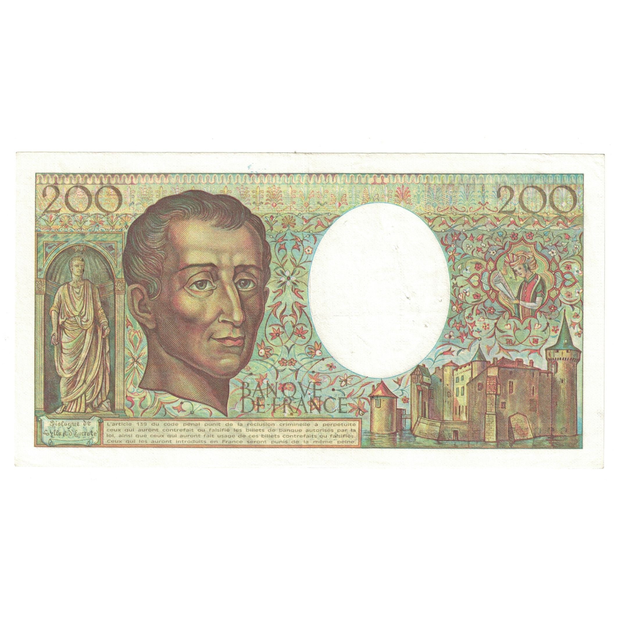 Francia, 200 Francs, Montesquieu, 1981, M.007 229794, SPL-, Fayette:70.1