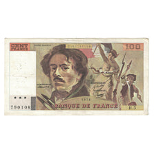 Frankrijk, 100 Francs, Delacroix, 1978, H.5 B790108, TB, Fayette:69.01b, KM:154h