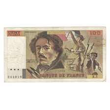 Frankrijk, 100 Francs, Delacroix, 1978, R.5 244010, TB, Fayette:69.01b, KM:154h