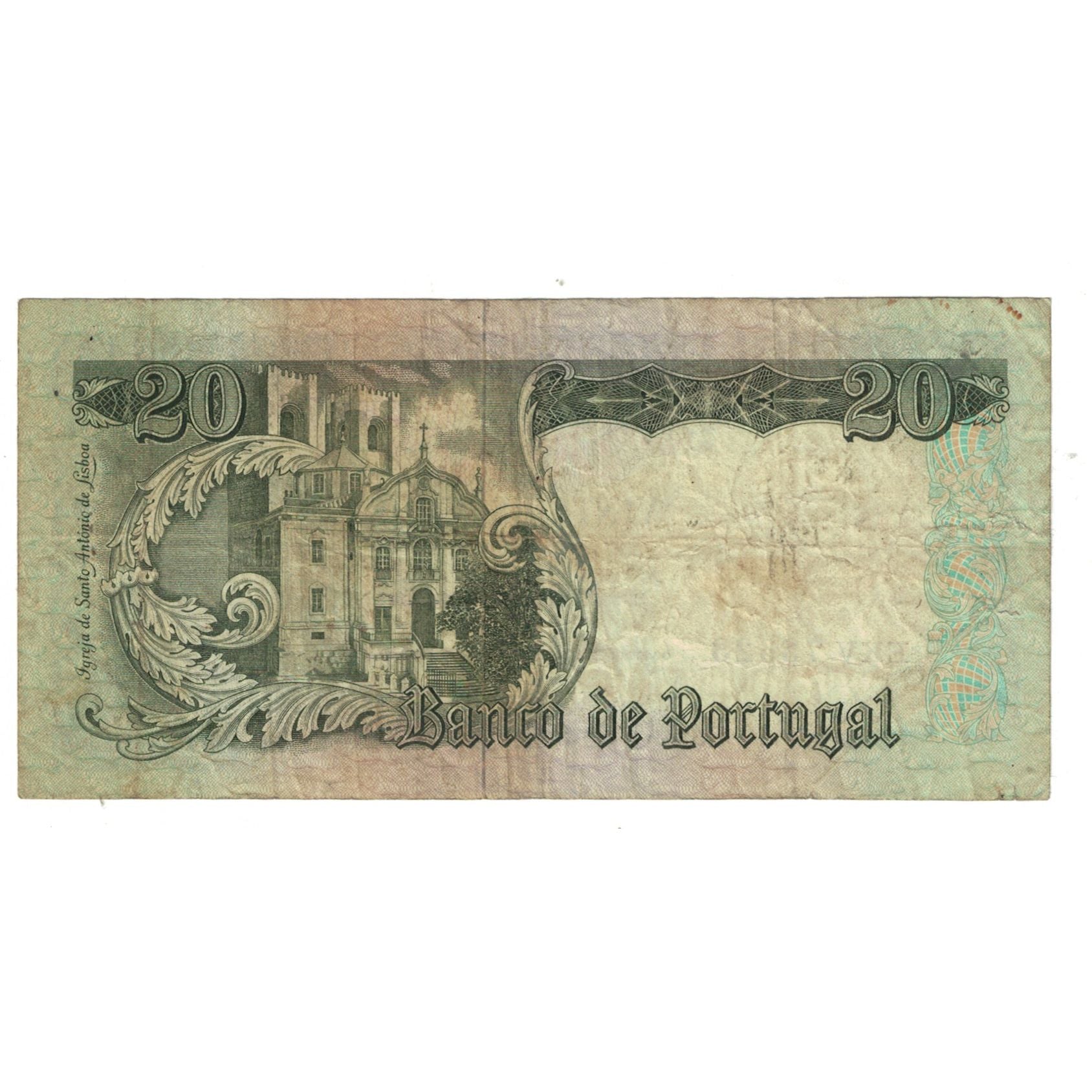 Banknote, Portugal, 20 Escudos, 1954, 1954-05-26, KM:153a, VF(20-25)