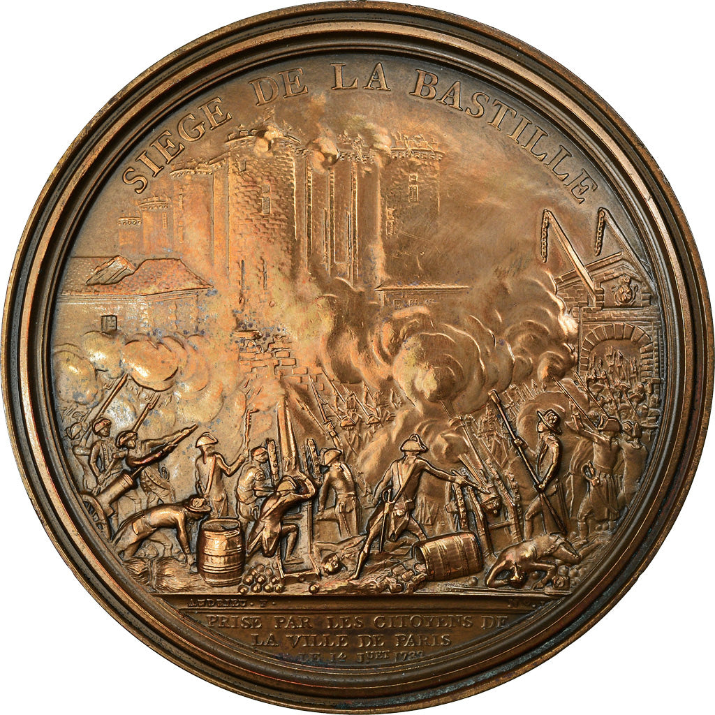 França, Medal, Révolution Française, Siège de la Bastille, História, 1983