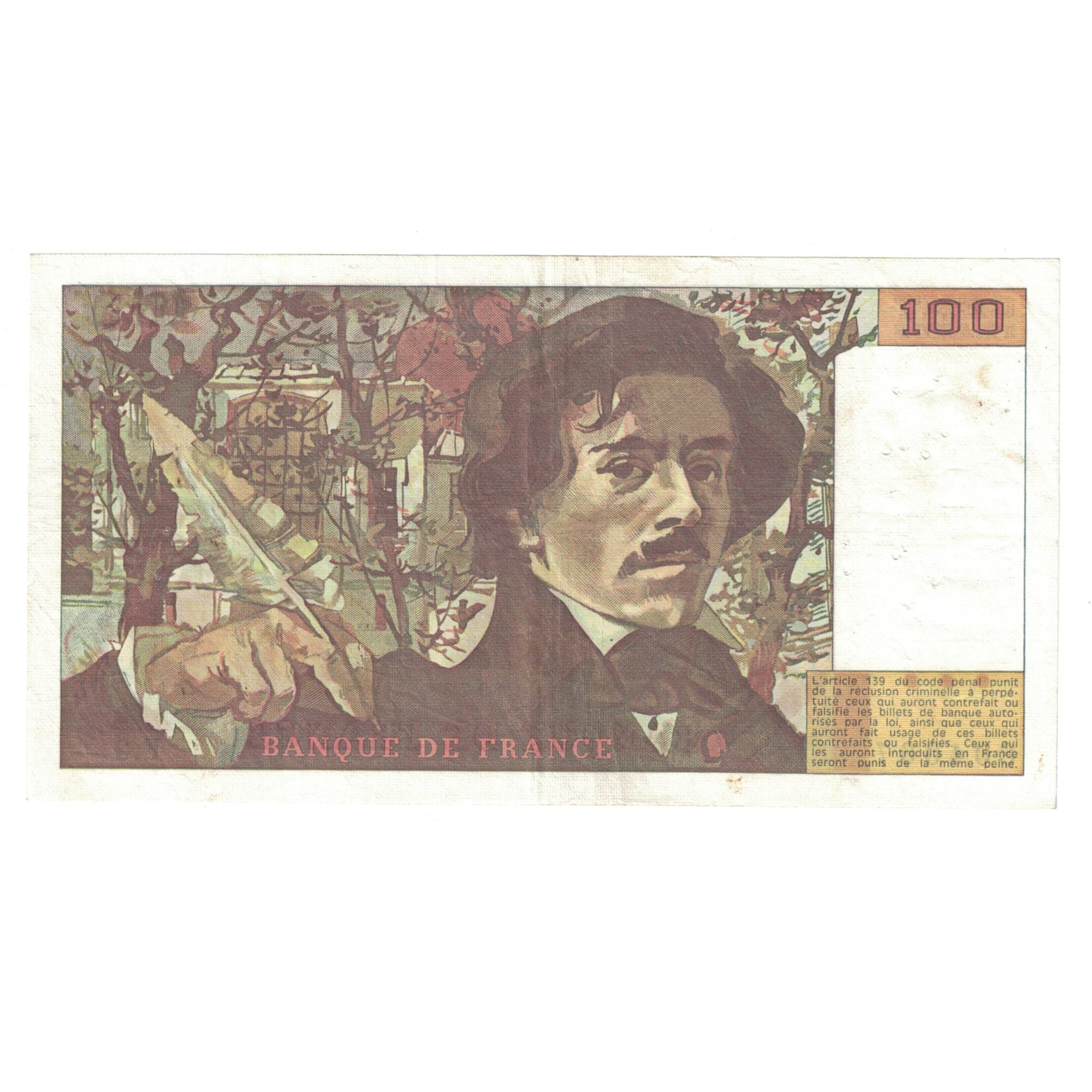 Francja, 100 Francs, Delacroix, 1978, F.2804067, EF(40-45), Fayette:68.2