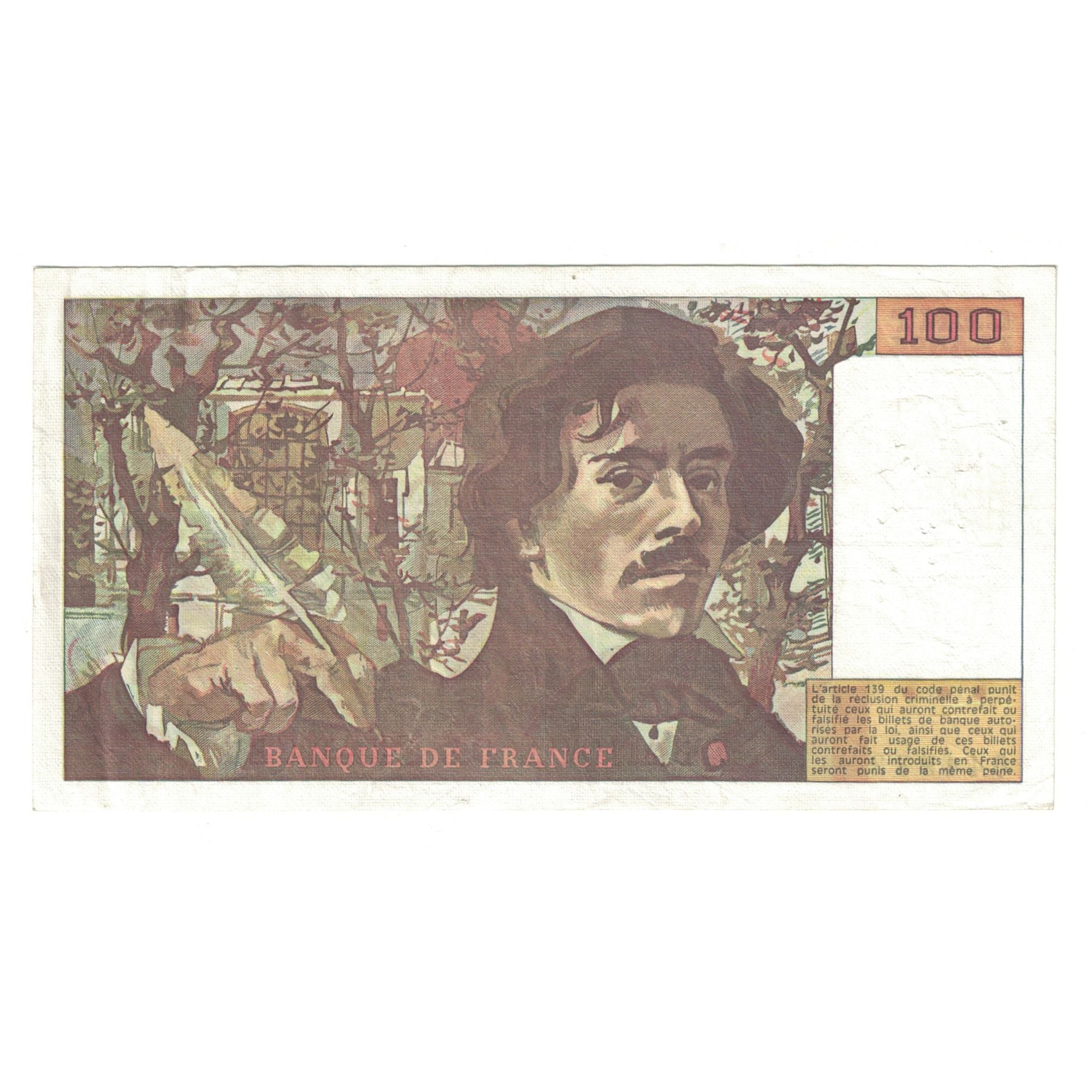 France, 100 Francs, Delacroix, 1978, Y.5644932, SUP, Fayette:69.1d, KM:154a