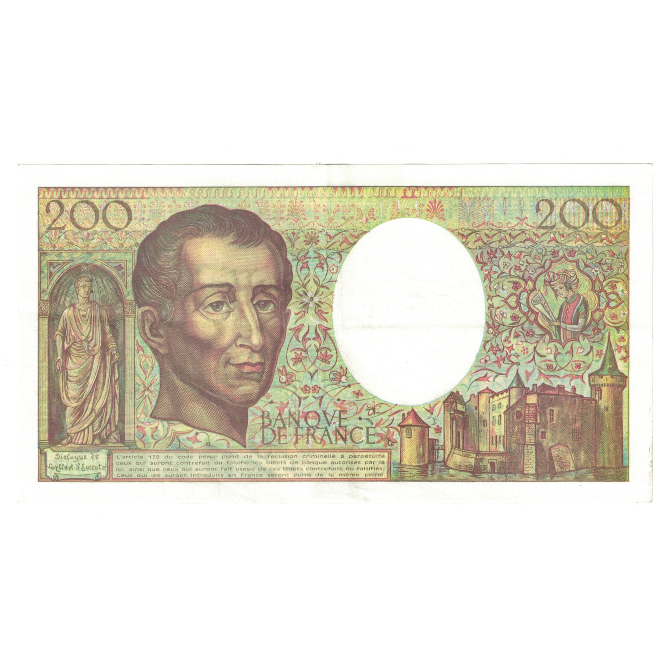 Francia, 200 Francs, Montesquieu, 1992, C.143575836, SPL-, Fayette:70.12c