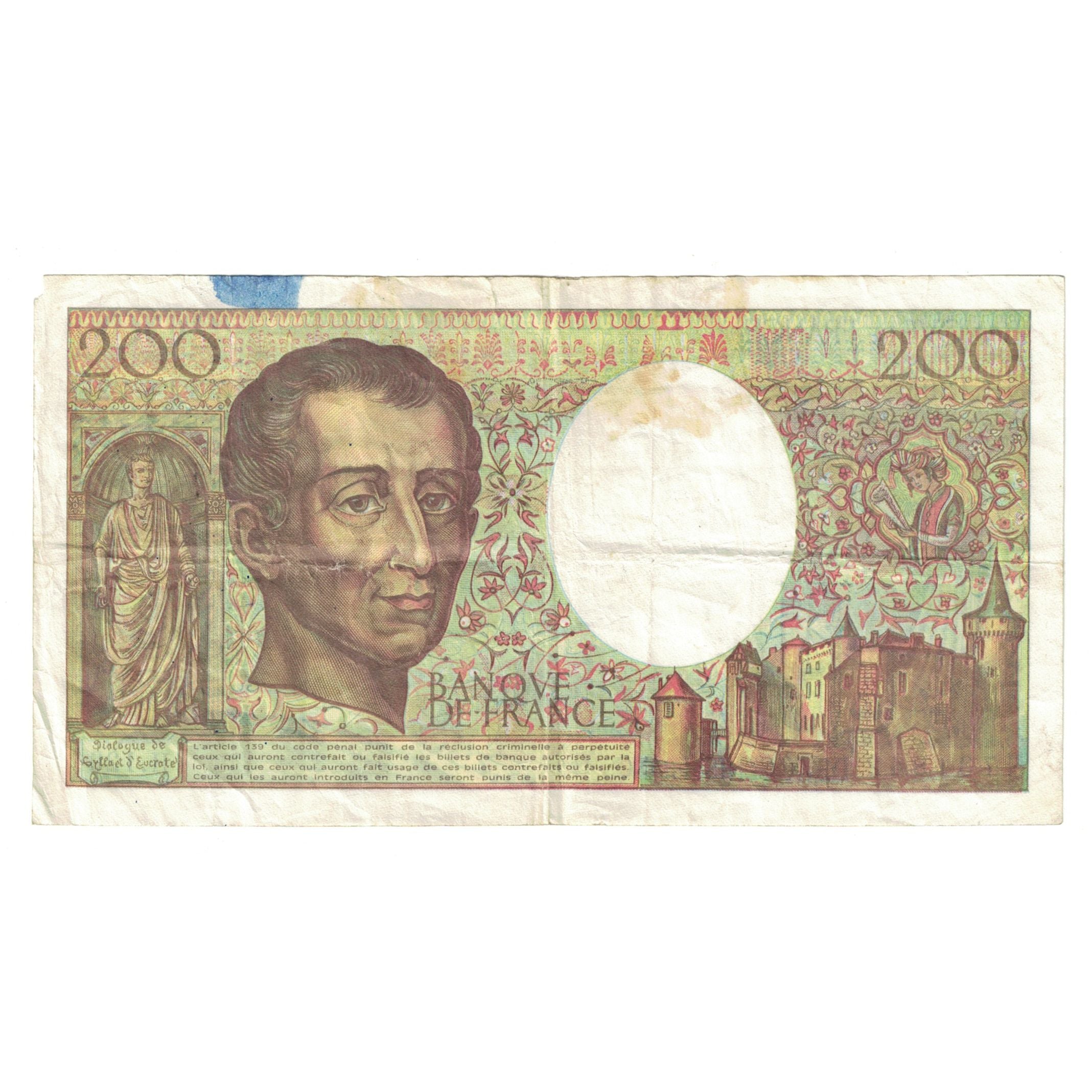 Francja, 200 Francs, Montesquieu, 1992, H.129731842, VF(20-25), Fayette:70.12c