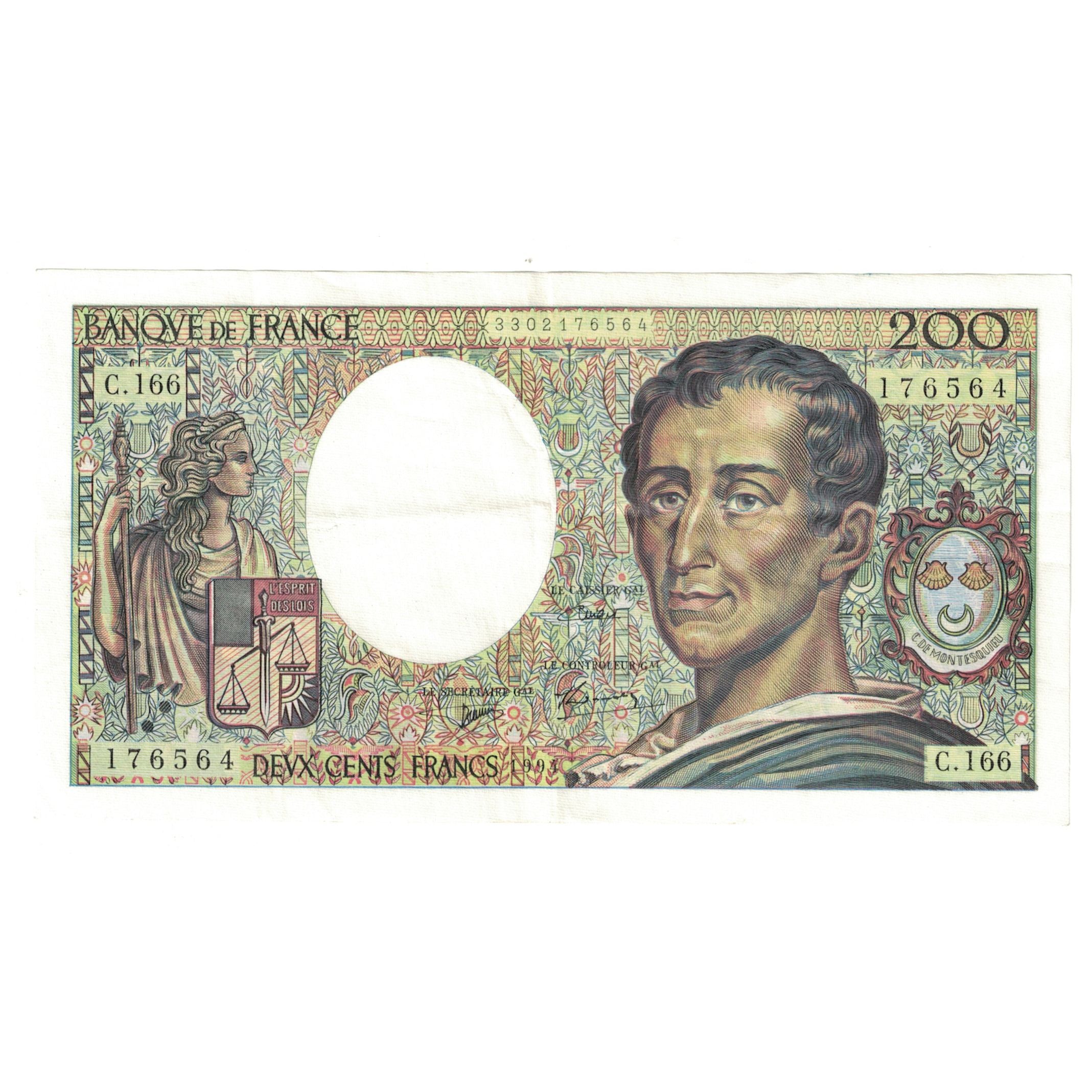 Frankreich, 200 Francs, Montesquieu, 1994, C.166176564, SS, Fayette:70/2.01