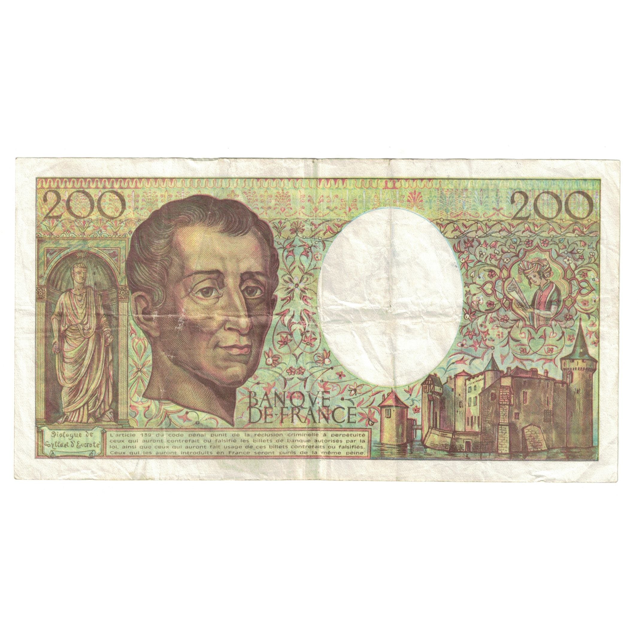 France, 200 Francs, Montesquieu, 1992, M.121410892, EF(40-45), Fayette:70.12d