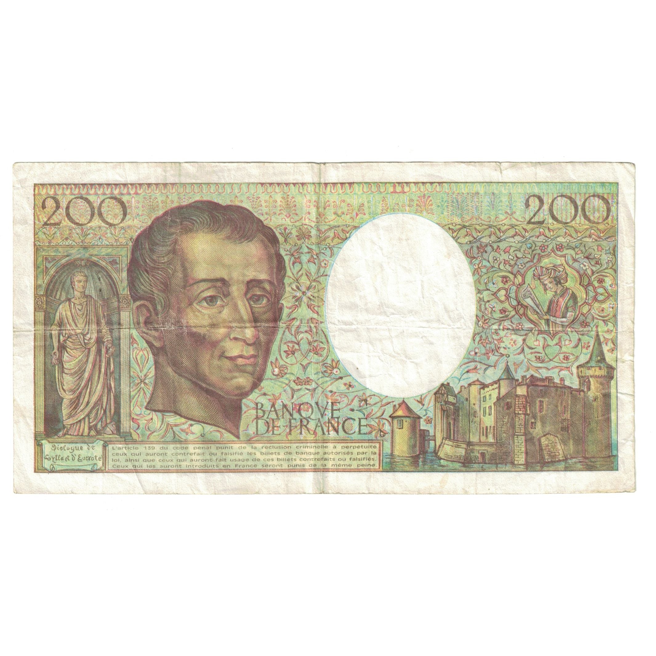 Frankreich, 200 Francs, Montesquieu, 1990, N.113379717, S, Fayette:70.10c