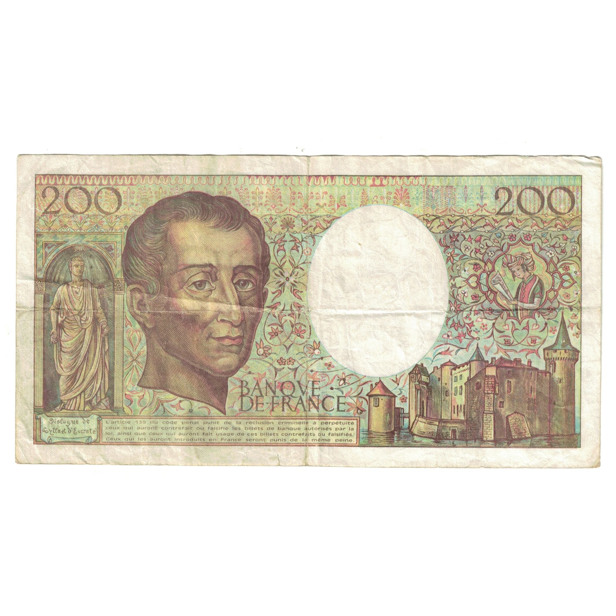 Frankreich, 200 Francs, Montesquieu, 1990, J.099619407, S+, Fayette:70.10b