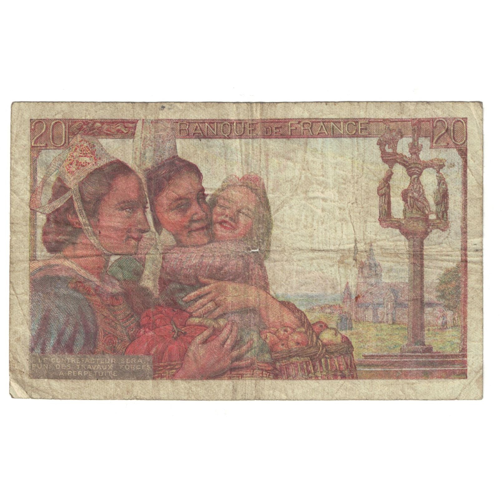 France, 20 Francs, Pêcheur, 1942, Q.899655, VF(20-25), KM:100a