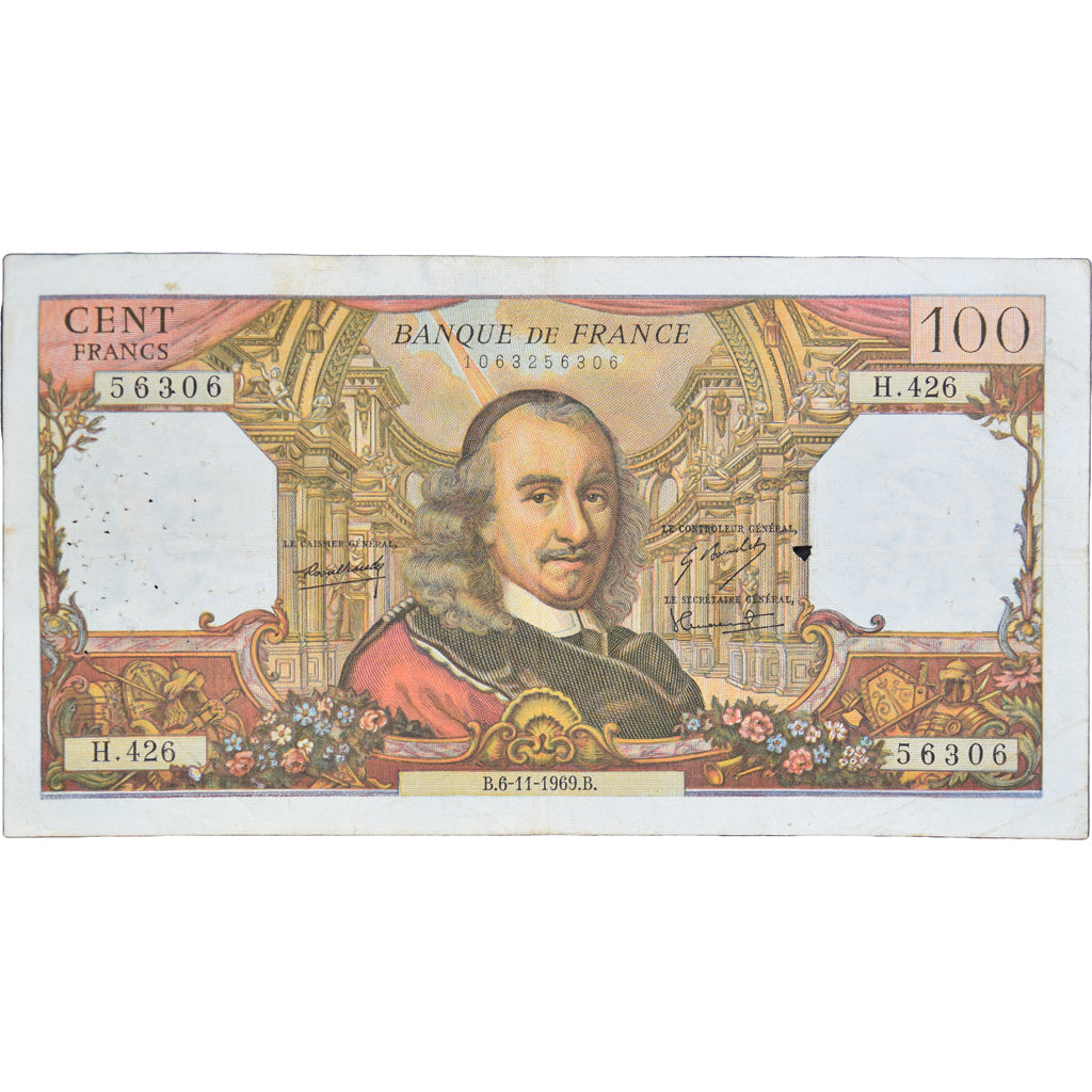 Frankrijk, 100 Francs, Corneille, 1969, H.42656306, TB, Fayette:65.28, KM:149c