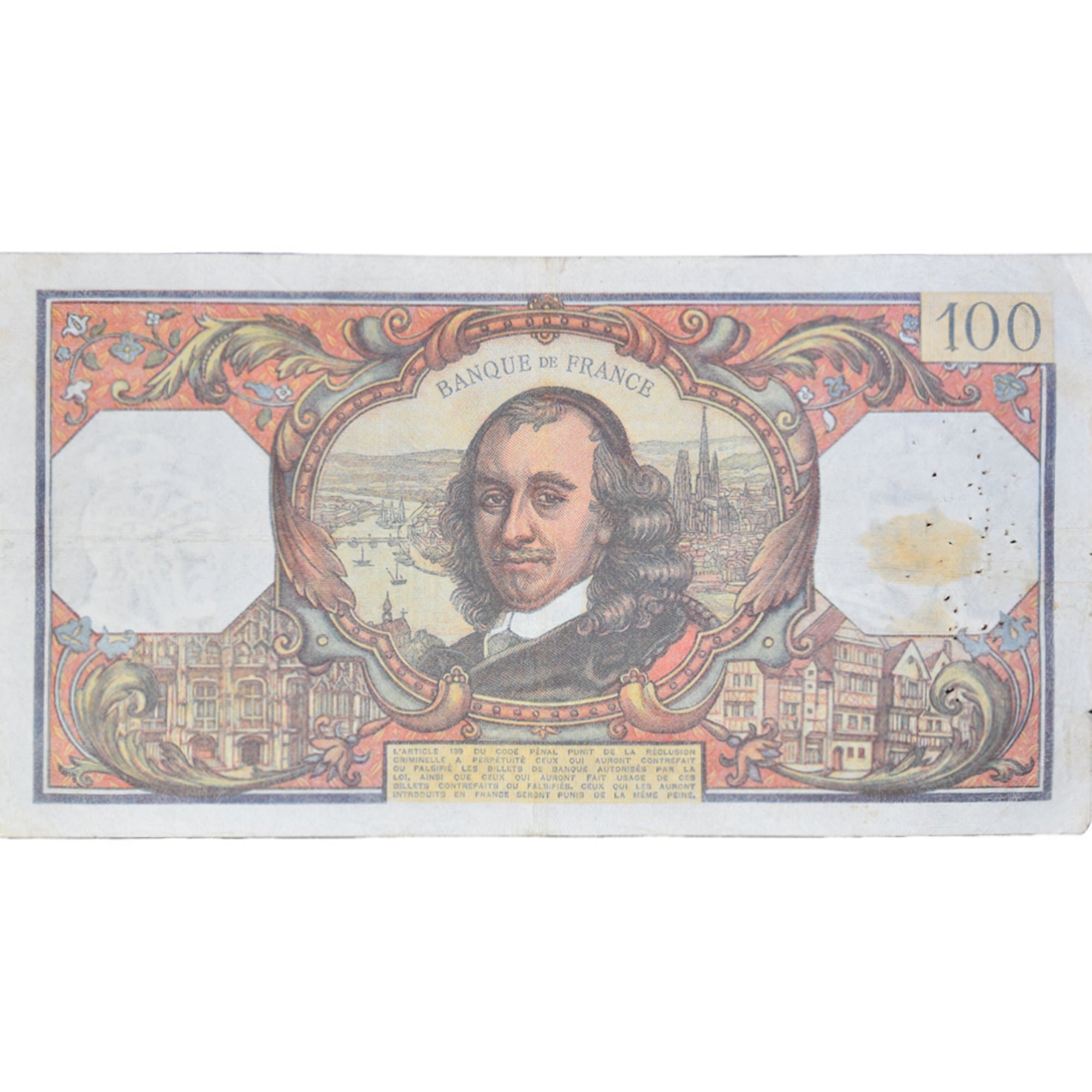 France, 100 Francs, Corneille, 1973, E.68398096, VF(20-25), Fayette:65.41