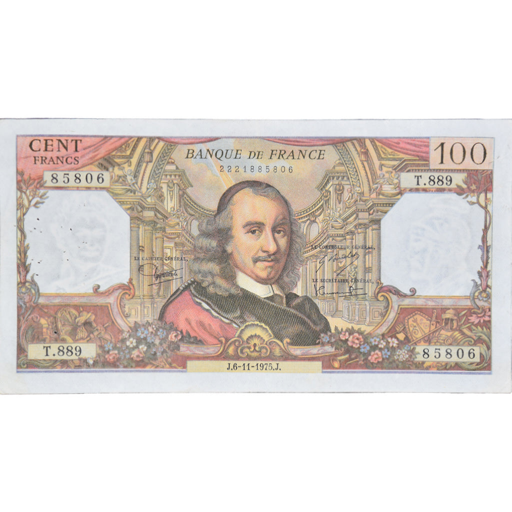France, 100 Francs, Corneille, 1975, T.88985806, TTB, Fayette:65.50, KM:149e