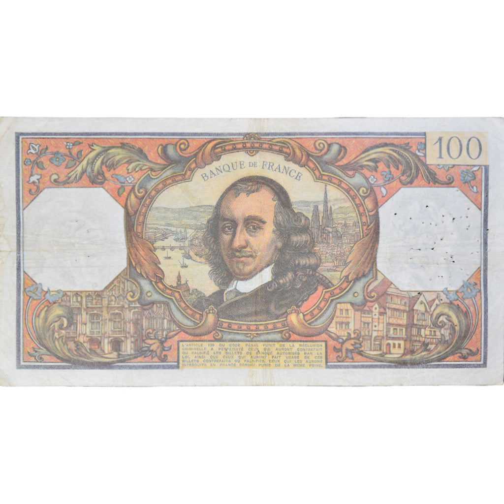 France, 100 Francs, Corneille, 1973, W.71399360, VF(30-35), Fayette:65.42