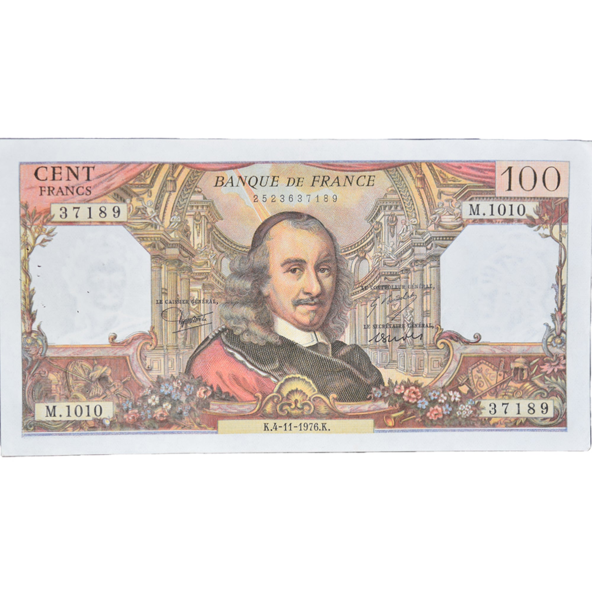 France, 100 Francs, Corneille, 1976, M.101037189, TTB, Fayette:65.55, KM:149f