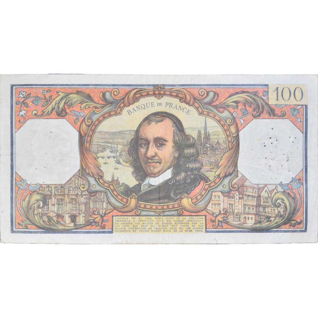 France, 100 Francs, Corneille, 1976, J.91677556, EF(40-45), Fayette:65.51