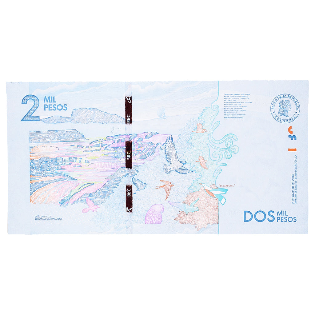 Banknote, Colombia, 2000 Pesos, 2016, 2016-08-02, UNC(65-70)