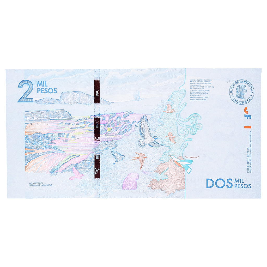 Nota, Colômbia, 2000 Pesos, 2016, 2016-08-02, UNC(65-70)