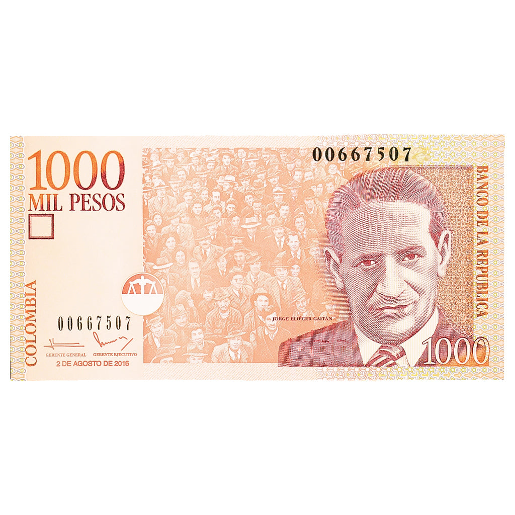 Billete, 1000 Pesos, 2016, Colombia, 2016-08-02, UNC