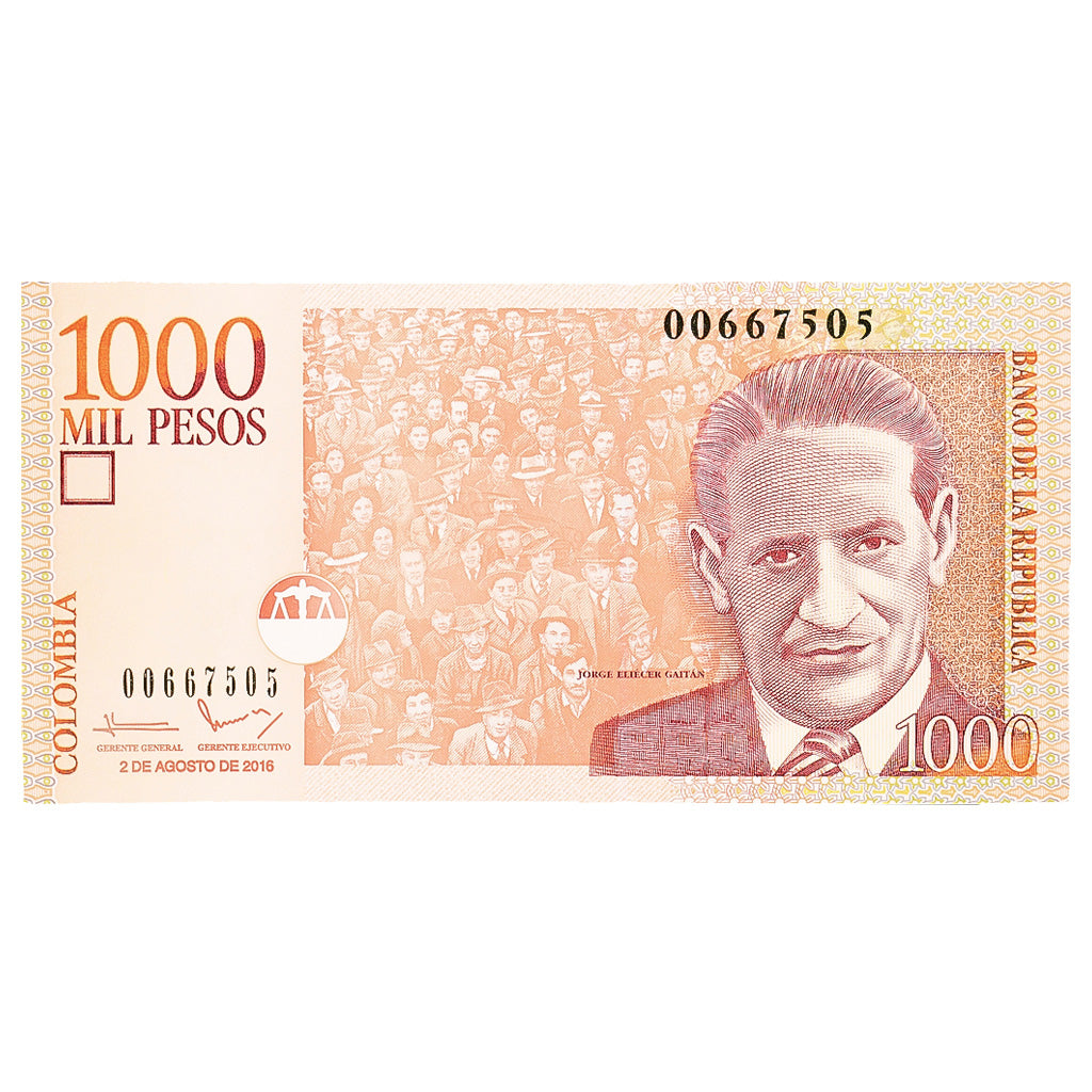 Banknote, Colombia, 1000 Pesos, 2016, 2016-08-02, UNC(65-70)