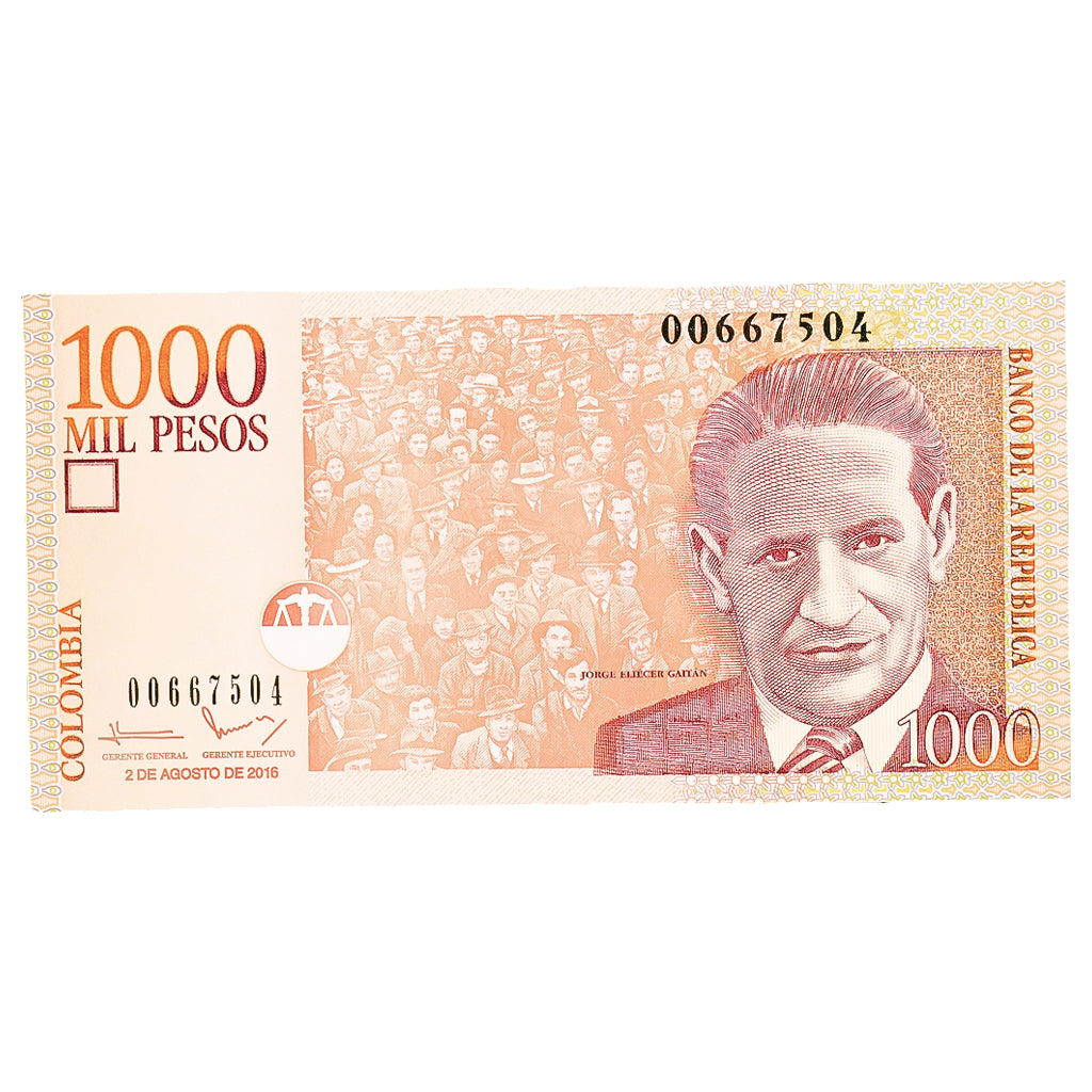 Banknote, Colombia, 1000 Pesos, 2016, 2016-08-02, UNC(65-70)