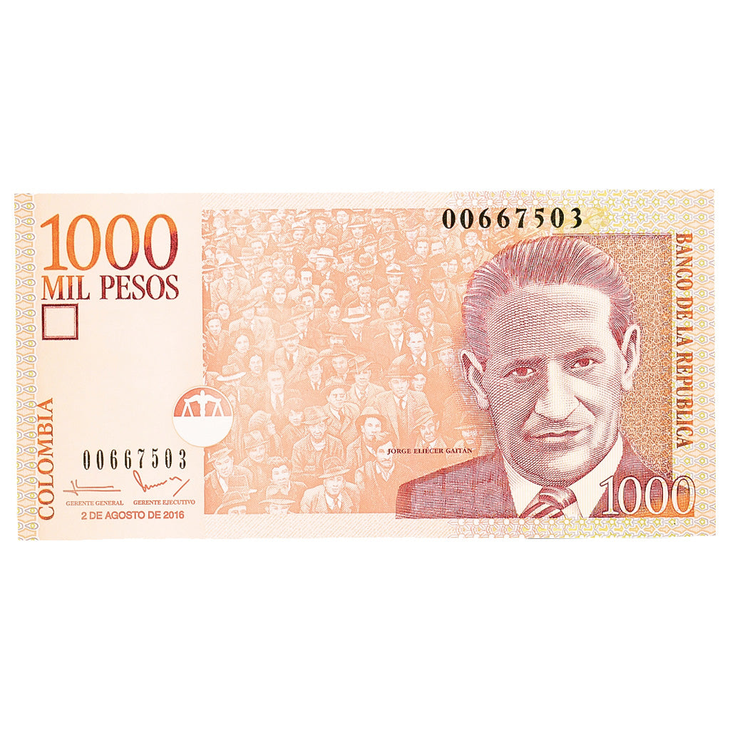 Banknote, Colombia, 1000 Pesos, 2016, 2016-08-02, UNC(65-70)