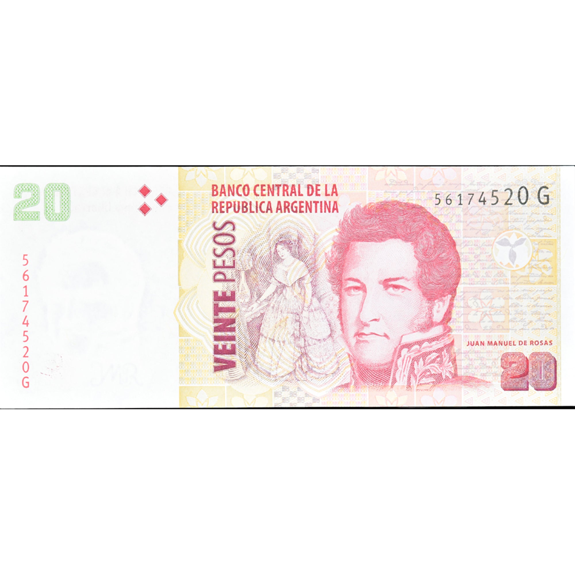 Nota, Argentina, 20 Pesos, KM:349, UNC(65-70)
