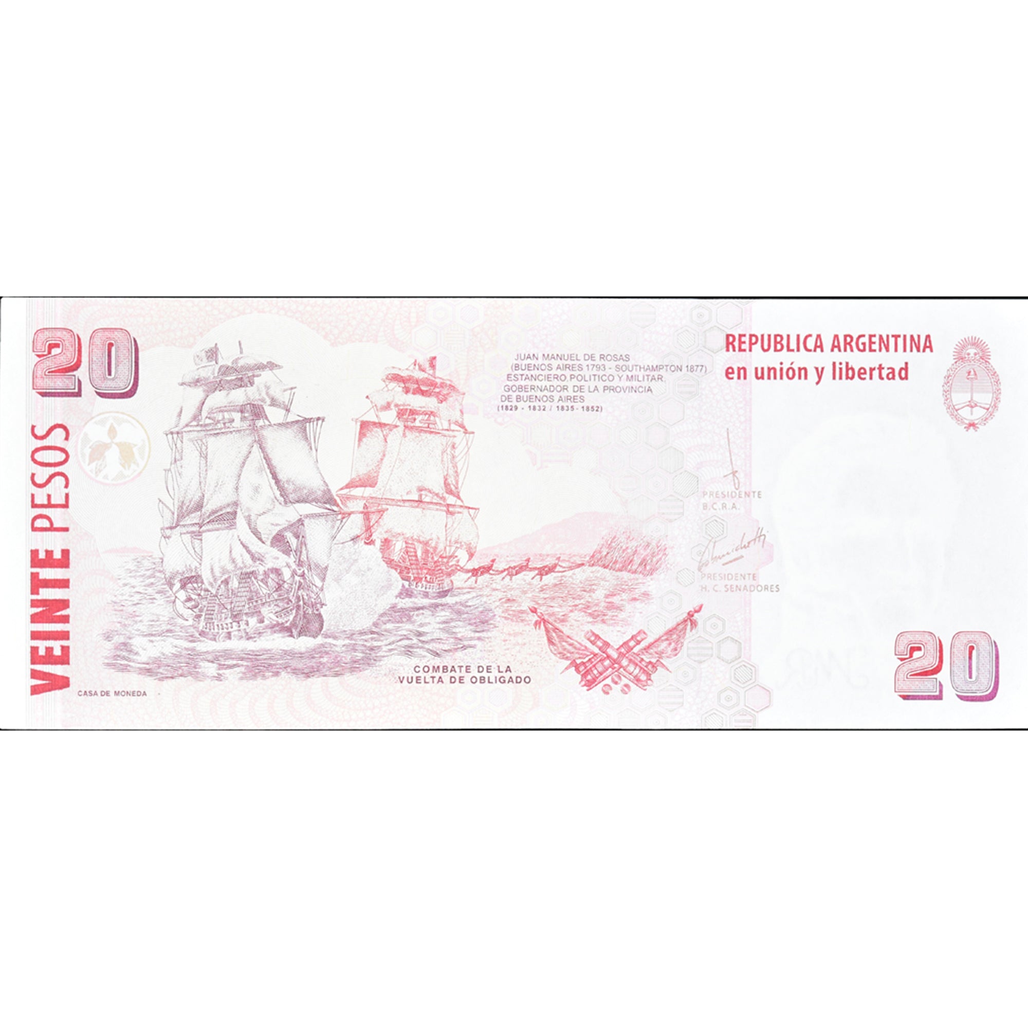 Nota, Argentina, 20 Pesos, KM:349, UNC(65-70)