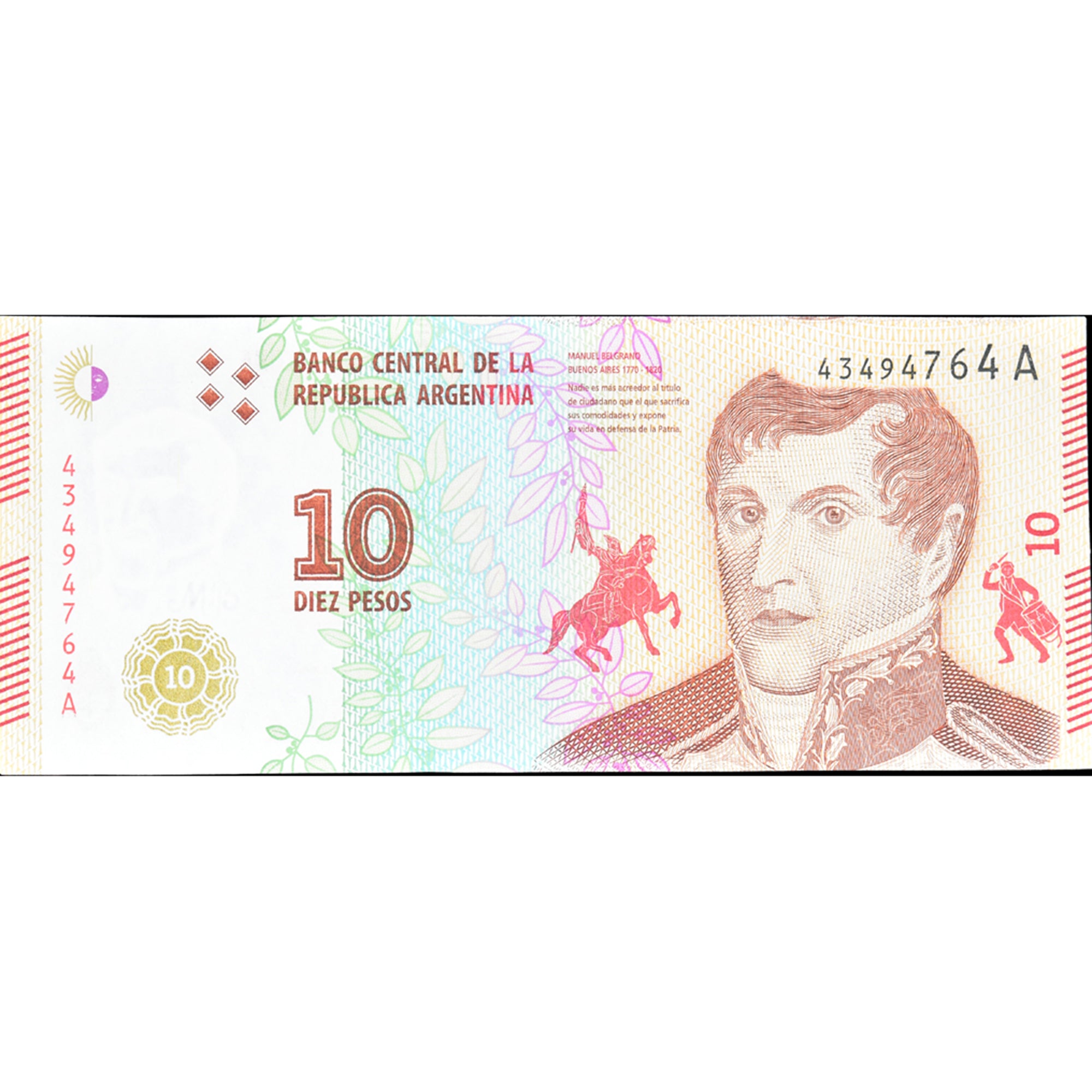Billet, Argentine, 10 Pesos, NEUF